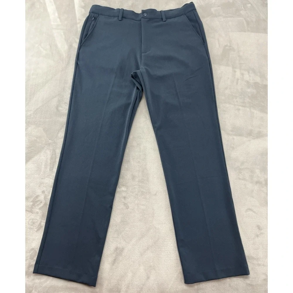 Quince Pants Men 34x30 Blue Ocean Smart Chino Ultra-Stretch Drawstring Outdoors